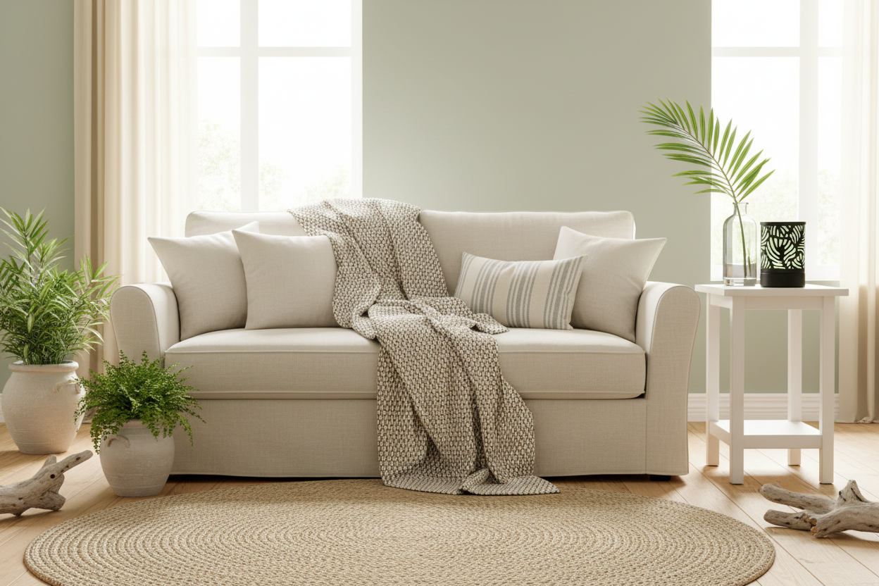 Electric Hamptons Palm - Living Room