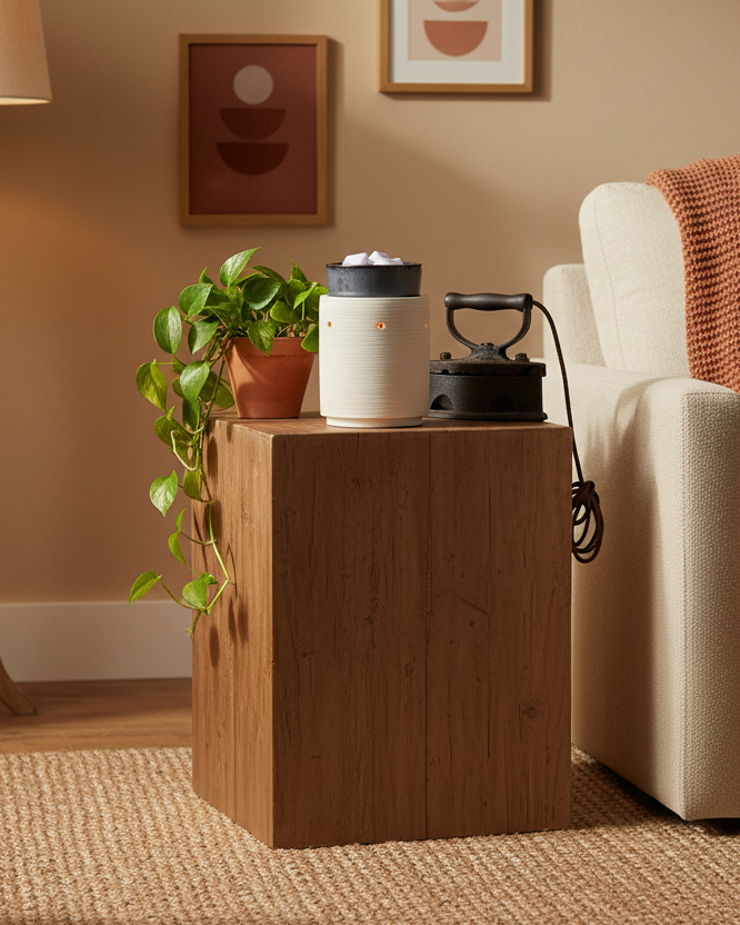 Electric Iron and Clay Illumination Warmer - Living Room