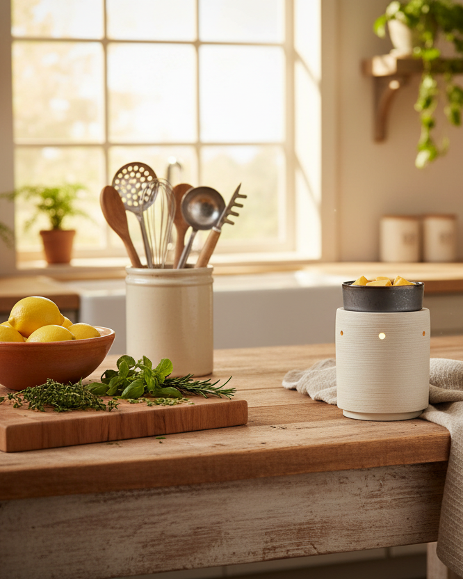 Electric Iron and Clay Illumination Warmer