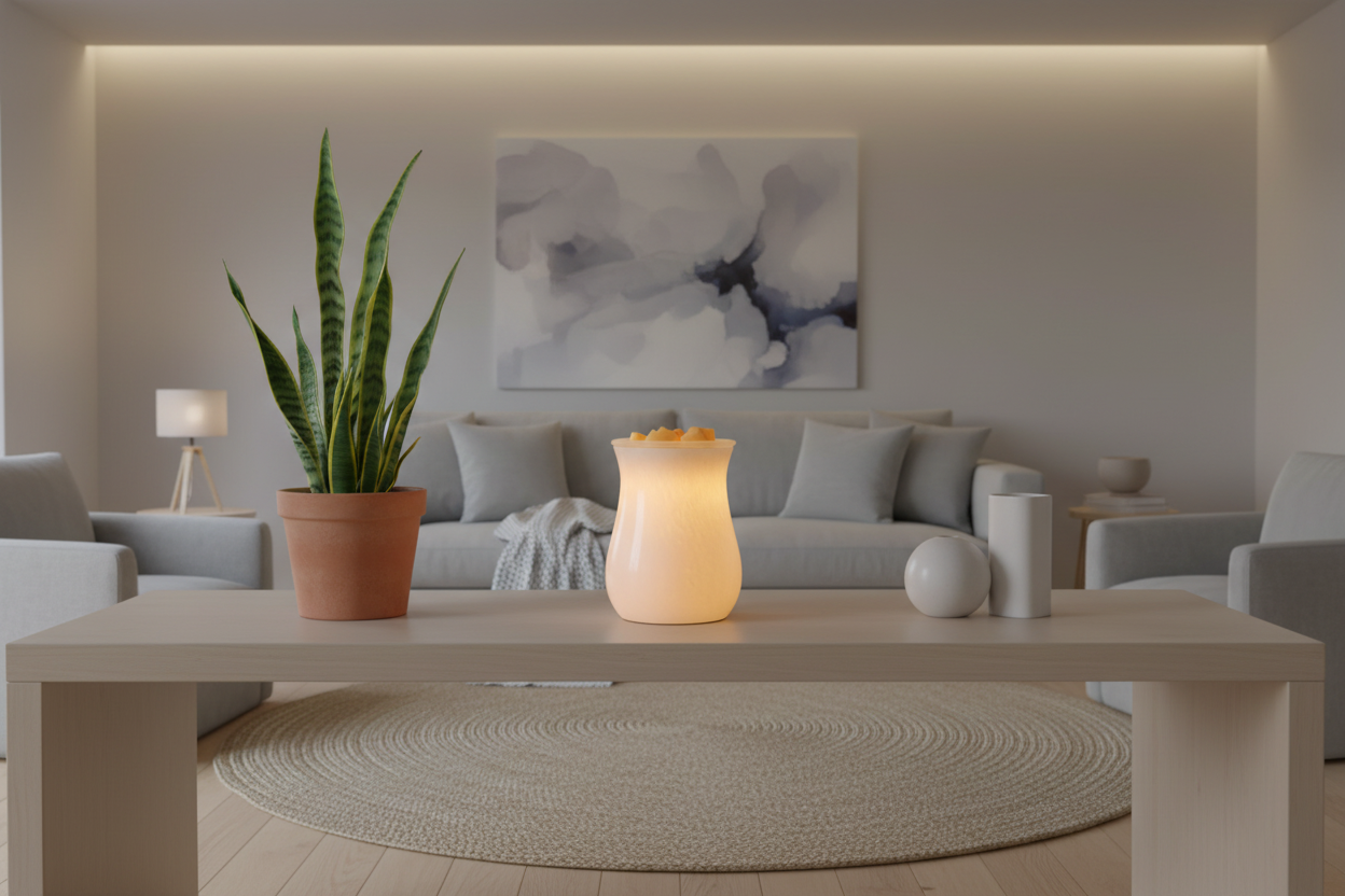 Electric Moonstone Glass Illumination Wax Warmer