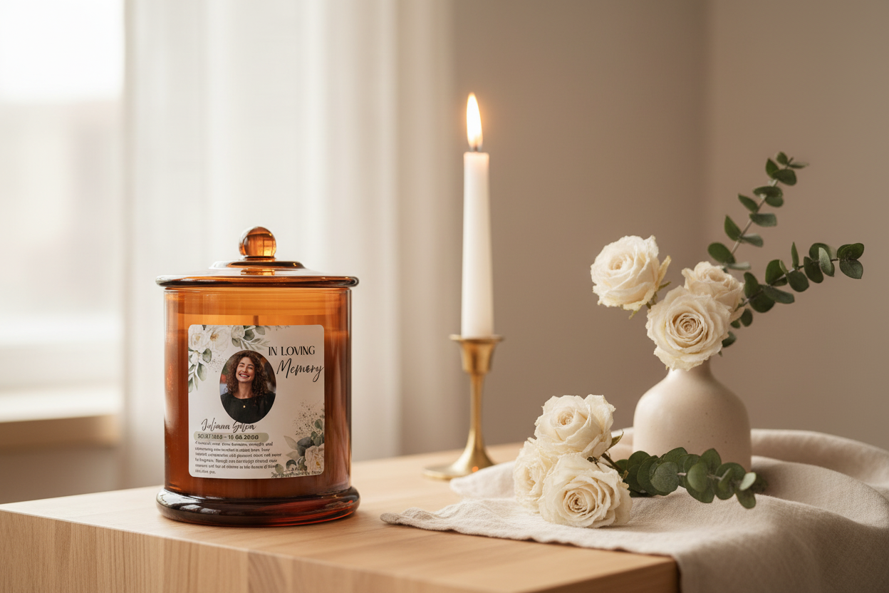 In Loving Memory — Botanical Amber Jar Lifestyle