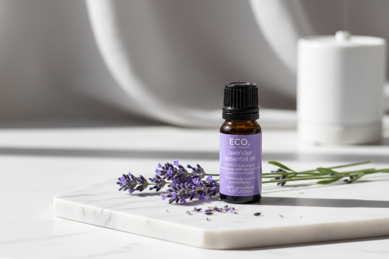 Lavender essential oil lifestyle image