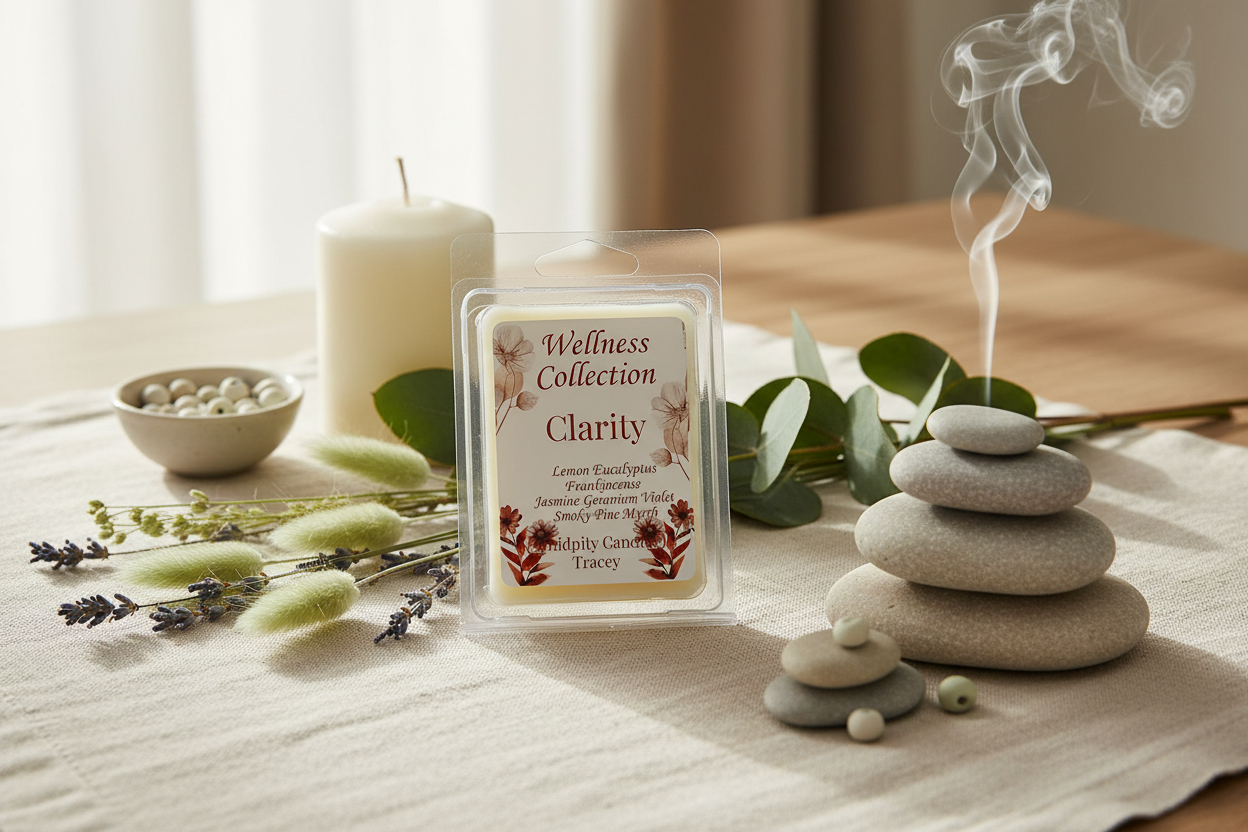 Lifestyle image with Clarity wax melts