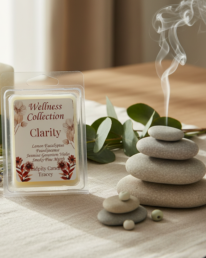 Lifestyle image with Clarity wax melts