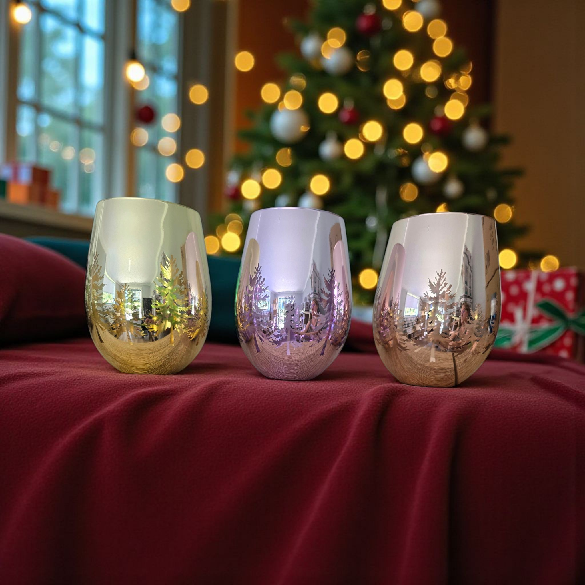 Christmas Tree 400g Soy Wax | Silver | Green | Gold