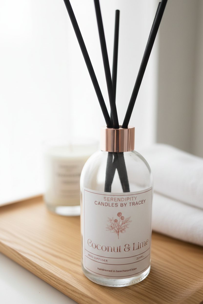 Luxury Reed Diffuser - Zoomed In Label Shot