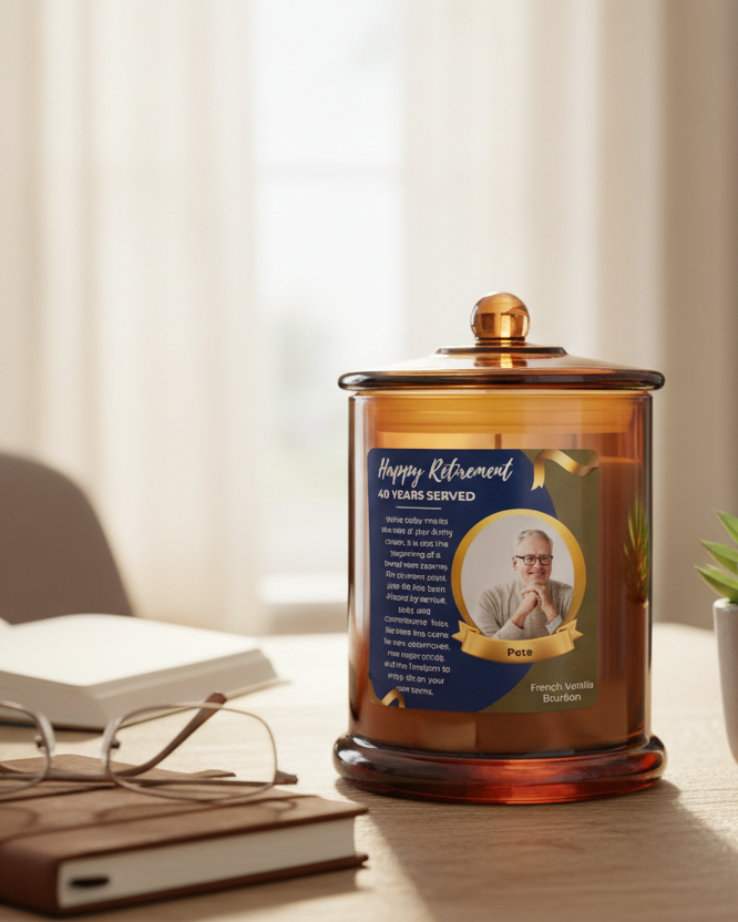 Retirement Amber Candle Lifestyle