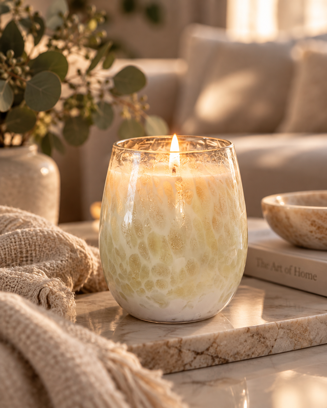 Tranquillity | 400g Hand-Blown Glass Soy Candle | Up to 70 Hours