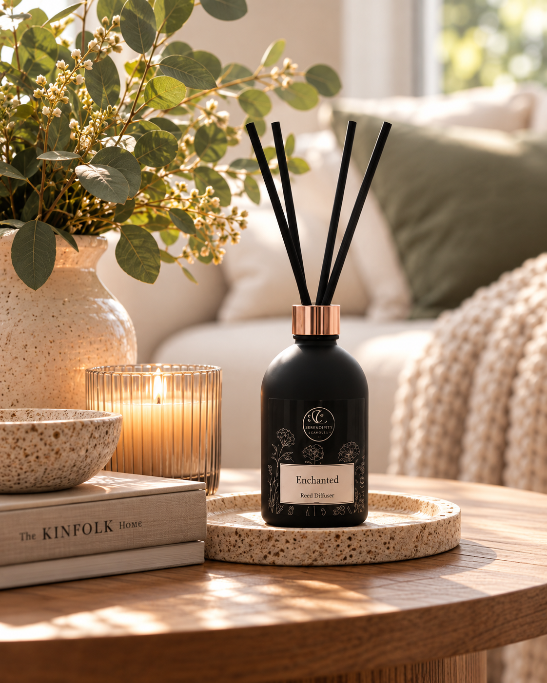 Matte Black Reed Diffuser | 250ml | Approx. 8–12 Months