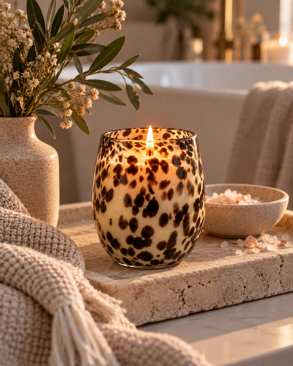 Serenity | 400g Hand-Blown Glass Soy Candle | Up to 70 Hours