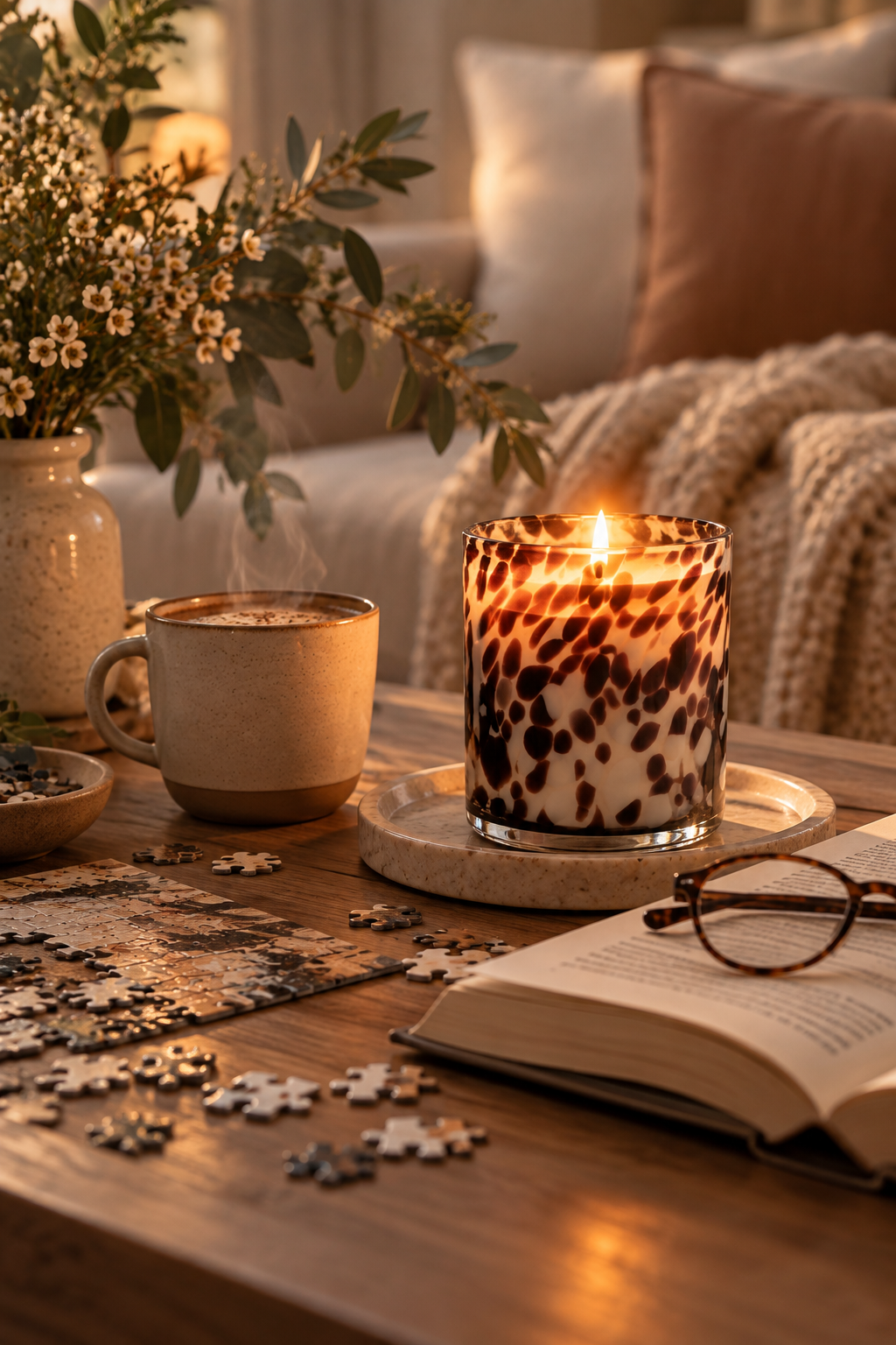 Inner Calm | 400g Hand-Blown Glass Soy Candle | Up to 70 Hours