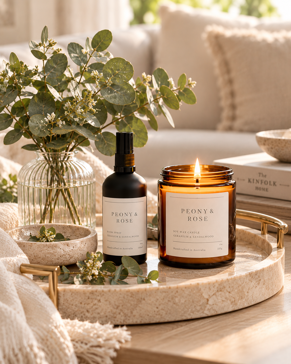 The Home Fragrance Duo | 200g Soy Candle & 100ml Room Spray