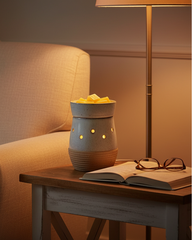 Rustic White Illumination Warmer - Reading Nook