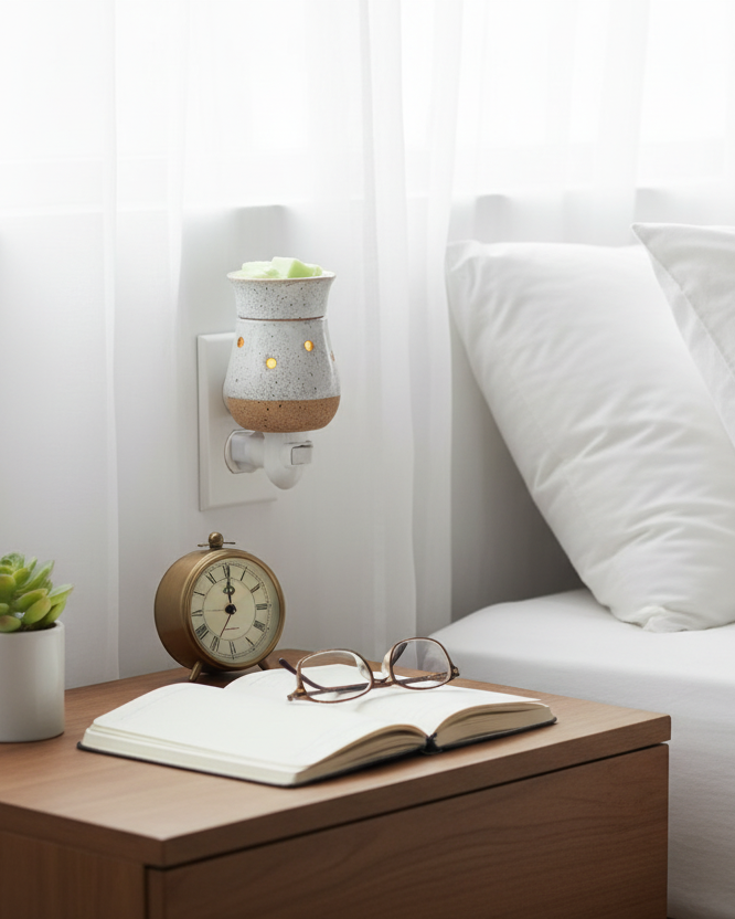 Rustic White Pluggable Warmer