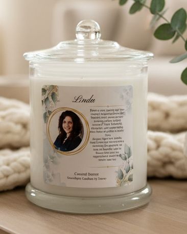 Someone Special White Candle in Living Room