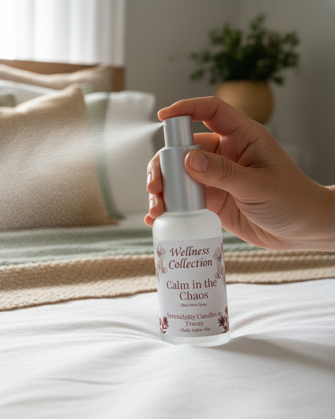 Wellness Room Spray on Bed Linen