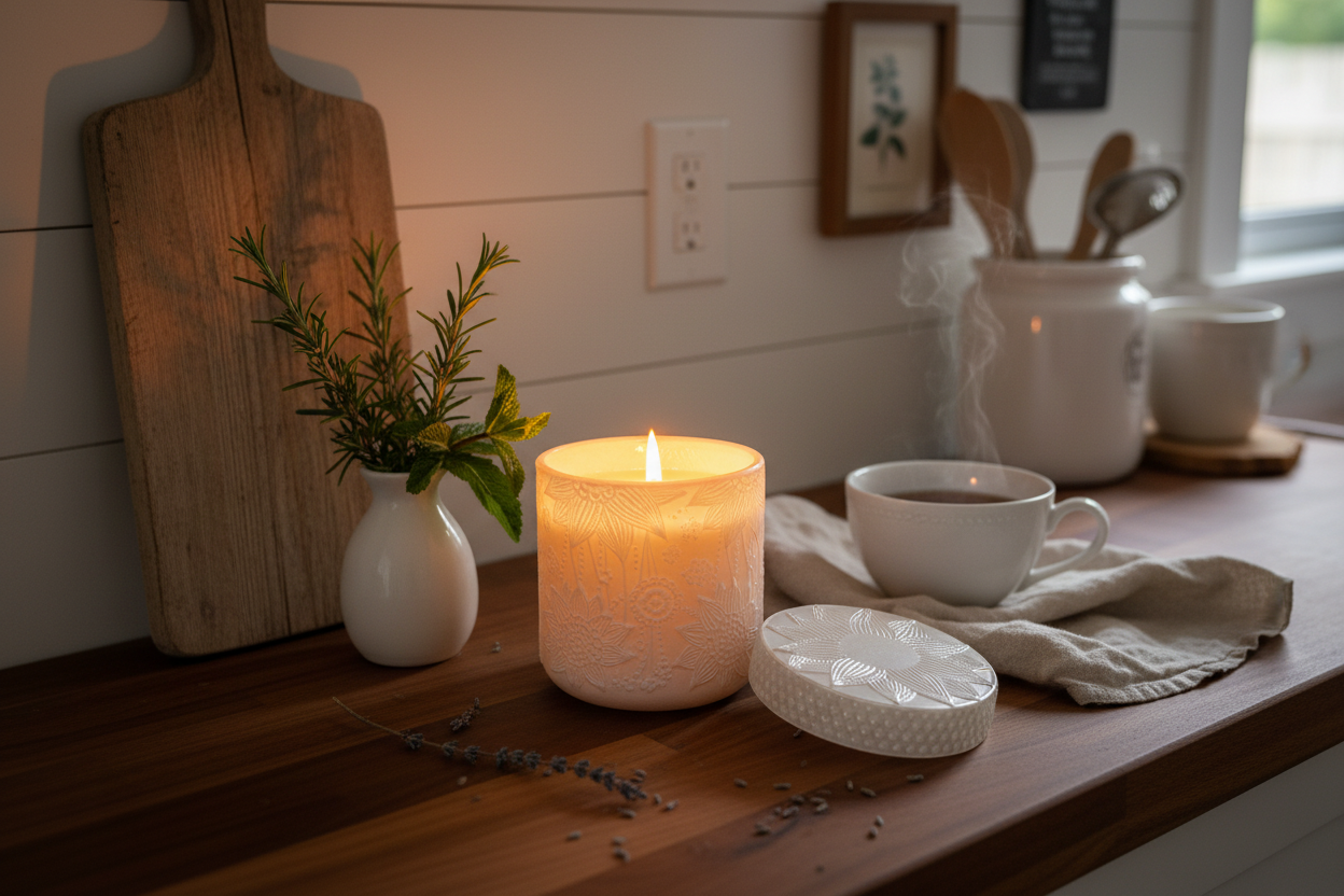 White Lotus Candle - Kitchen